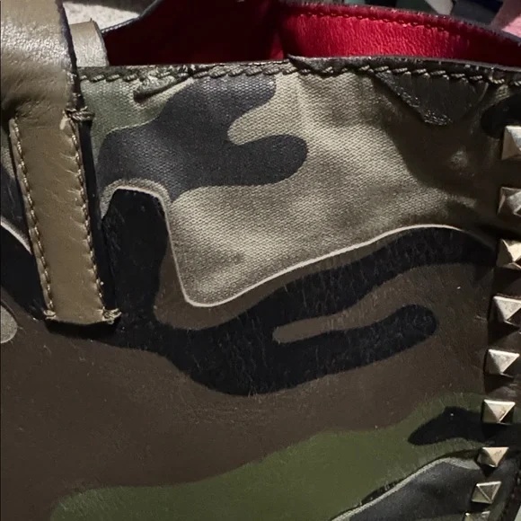 Valentino Camo Leather/Canvas Tote - Picture 4 of 16